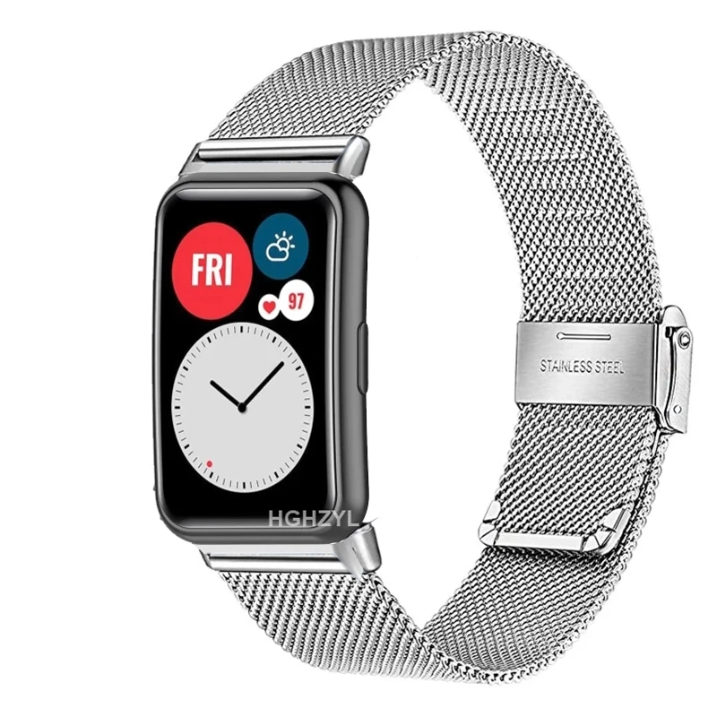 Ремешок Миланская петля для Huawei Watch Fit/ HONOR ES сменный Браслет из нержавеющей стали