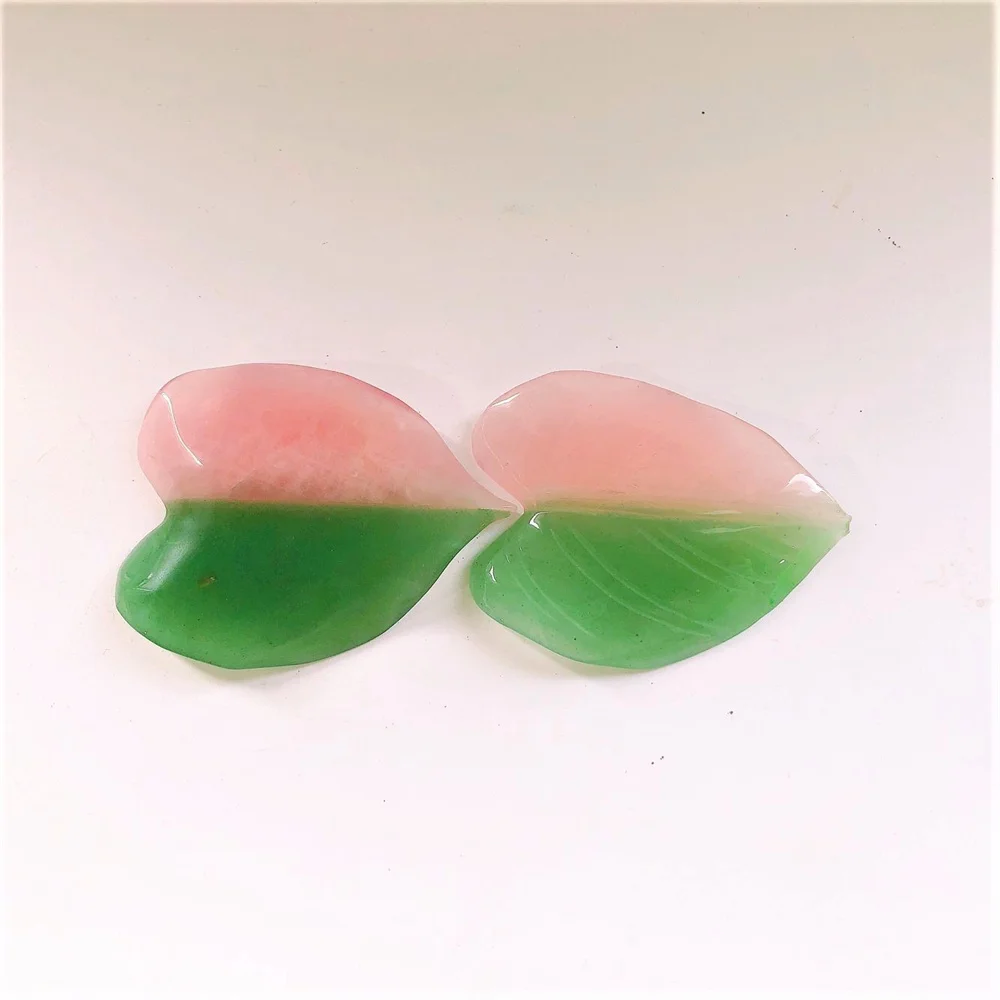 

1 Piece High Quality Nice Polishing Lovely Leaf Shaped Rose Quartz For Decoration and Gift LML