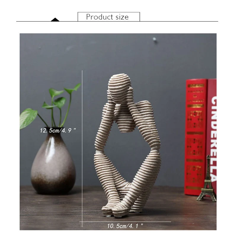 

Creative Sandstone Abstract Character Ornaments Man Figurines Home Living Room Decor Accessories Desktop Crafts Birthday Gifts