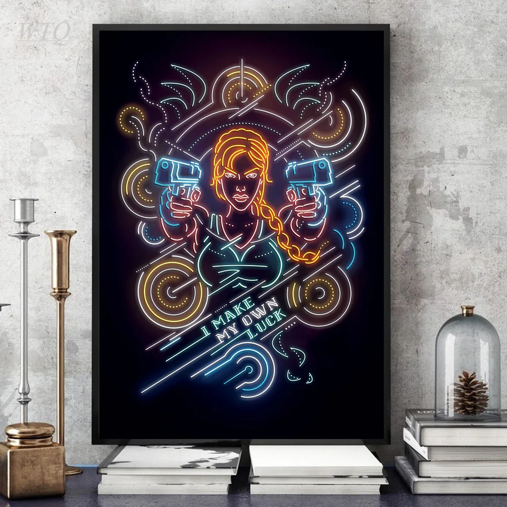 Постеры на холсте с рисунком из аниме гробница Лара Крофт | Дом и сад