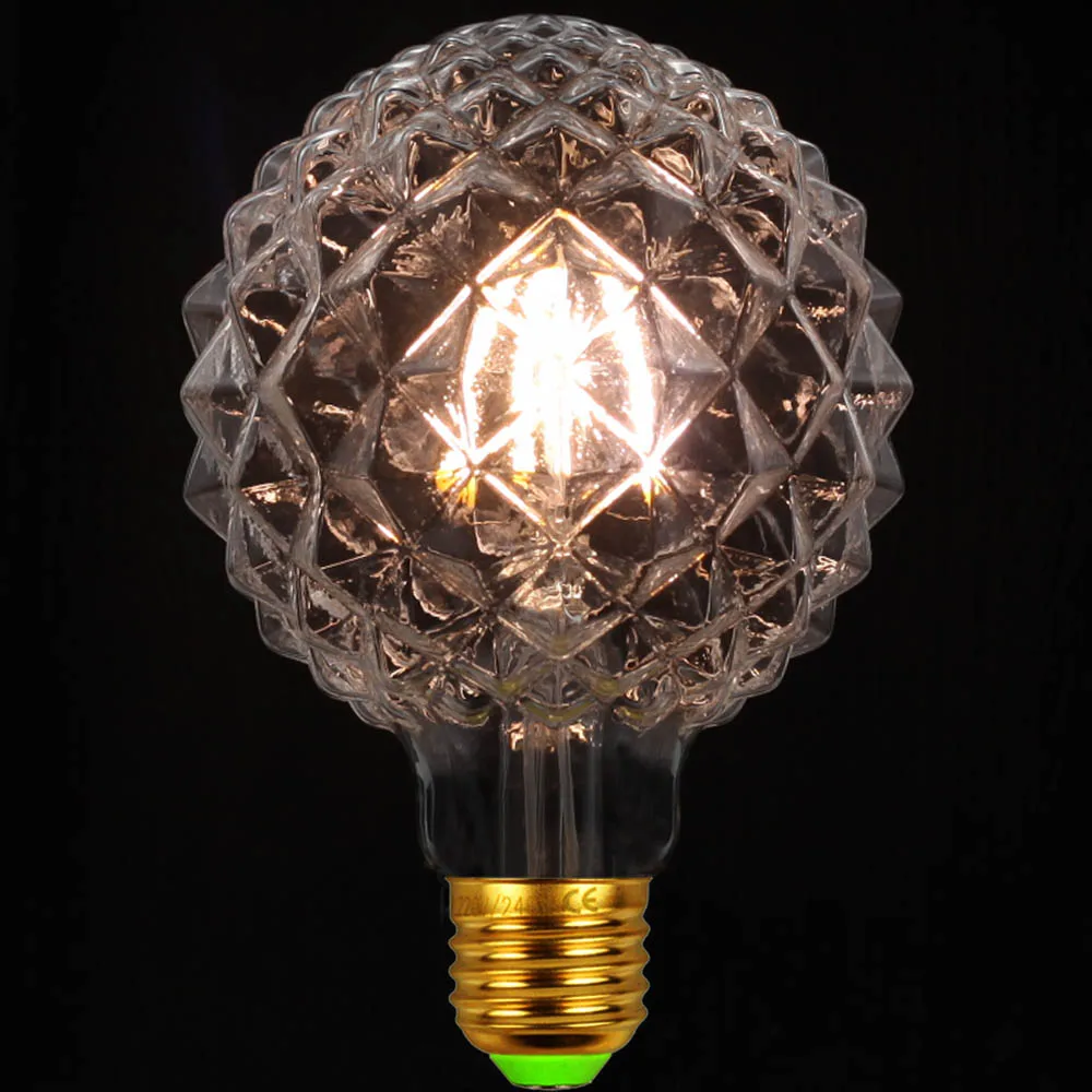 

TIANFAN Led Bulbs Vintage Light Bulb G95 Globe PineApple 4W 220/240V E27 2500K Super Warm White Edison Led Bulb