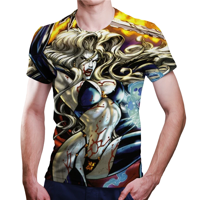 

Summer Cartoon Animation 3D Printing t-Shirts Fashion Harajuku Short-Sleeved Breathable Casual Anime Top Oversized T-Shirt 6XL