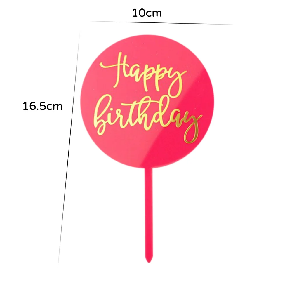 

10PCS Acrylic Birthday Cake Cards Wedding Cake Decoration Inserts Card Supplies Accessories