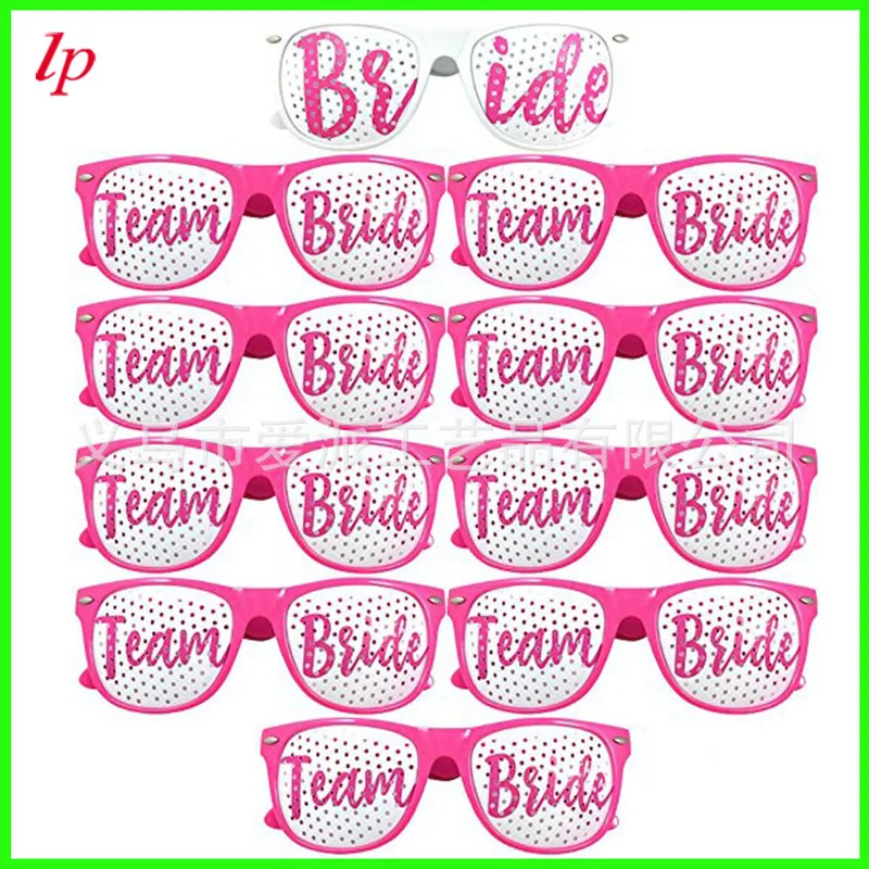 Очки для мальчишника вечеринки невесты розовые очки команды свадьбы подружки