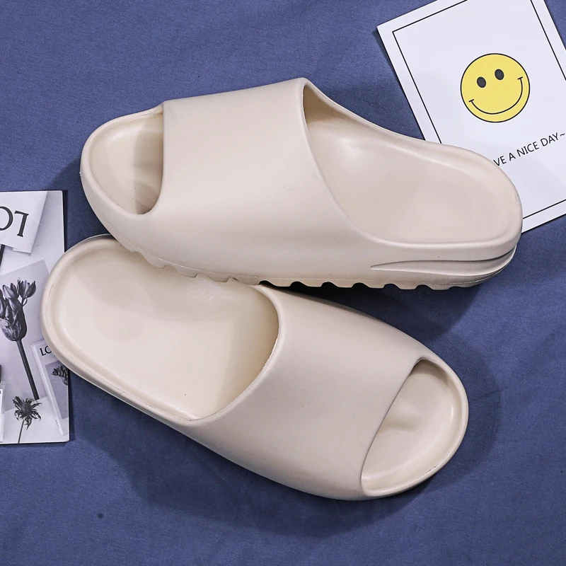 

Coslony slippers for Men Fashion Summer Solid Color Casual Home Slipper Shoes Eva Non-slip Shoes Beach Slides shower slippers
