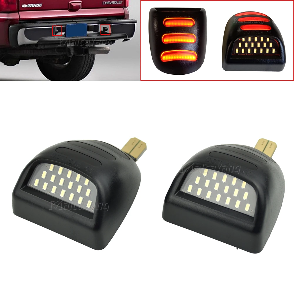 

2Pcs 12V 6000K For Chevrolet Silverado Avalanche Traverse Tahoe Suburban LED Car Number License Plate Lights Lamp Auto New