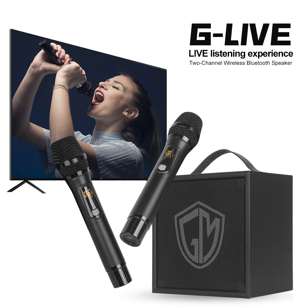 G MARK LIVE звуковая панель караоке Беспроводной Динамик С микрофоном Bluetooth