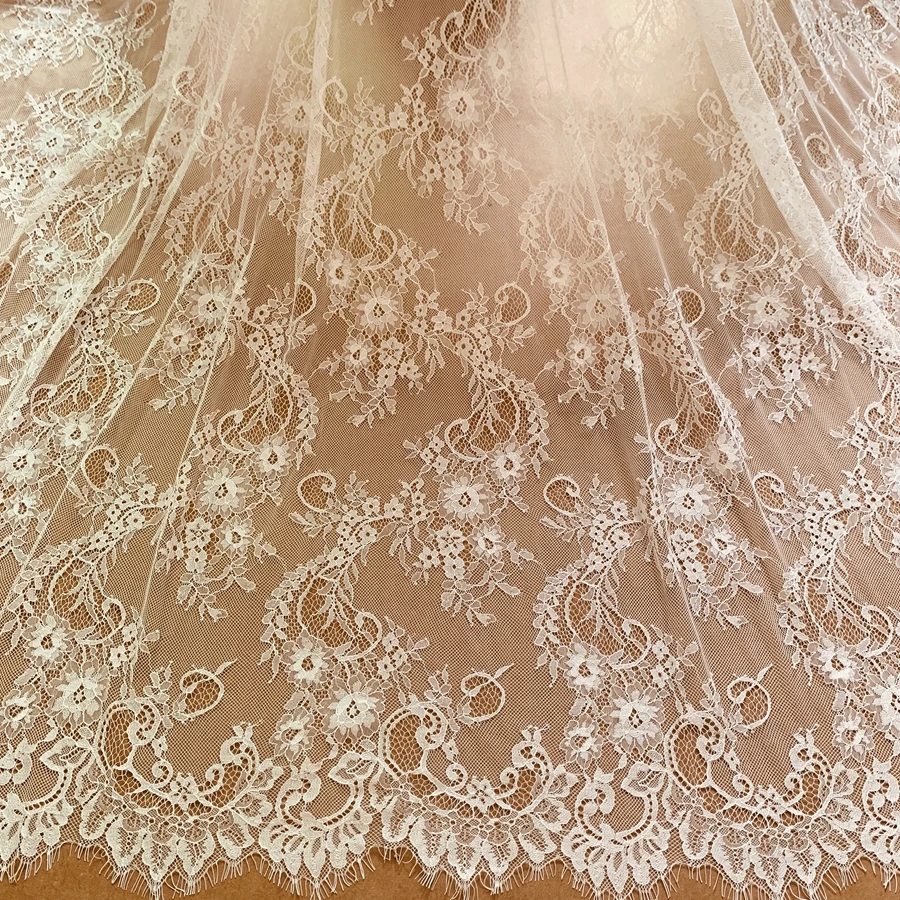 sold by Per 0.5Meter Ivory dot style hard tulle Dress making fabric 160cm wide 