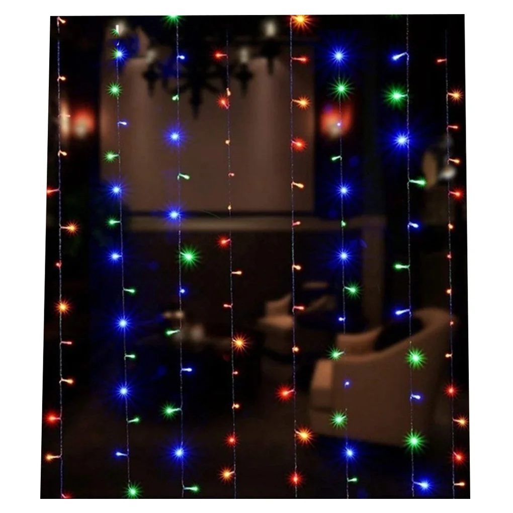 3x3 метра 300 светодиодный ная Гирлянда занавеска фонарь для стены свадебная