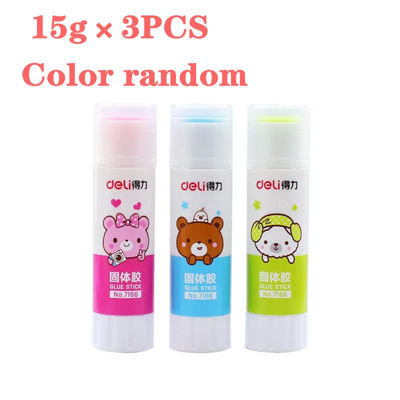 Клей карандаш для студентов 3 шт. цветной 15 г| |