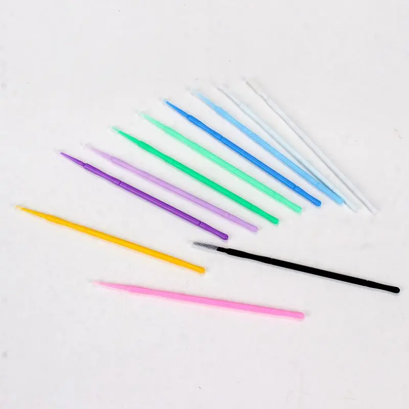 

100Pcs/set Disposable Colorful Cotton Swabs Eyelash Brushes Cleaning Swab