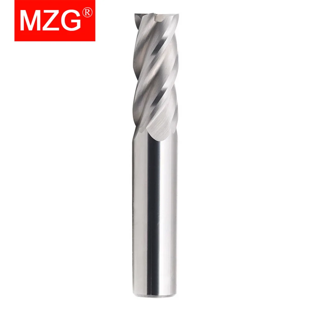 

MZG 1PCS 3 Flute 4 Flute Cutting 100L HRC55 CNC Router Tungsten Steel Sprial Bit Milling Cutter End Mill