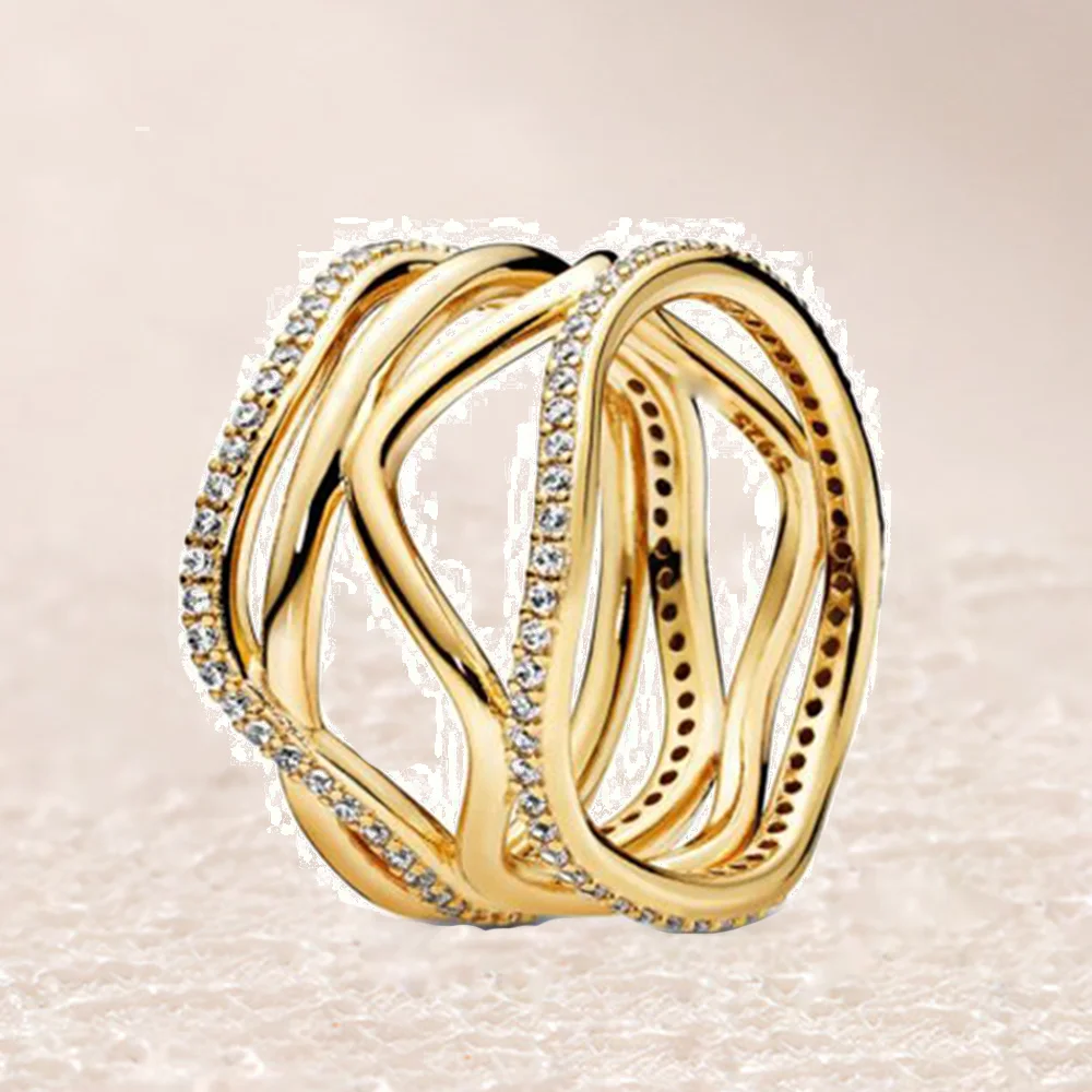 

168272CZ Shine Swirling Lines Ring