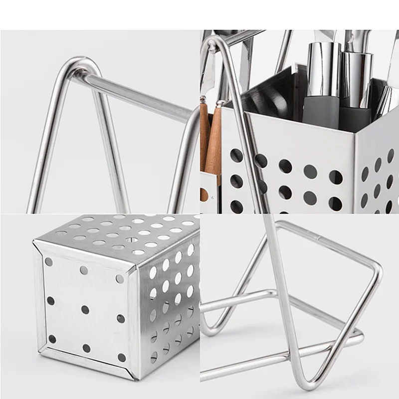 Кухонная подставка из нержавеющей стали с двойной сеткой ящик для хранения