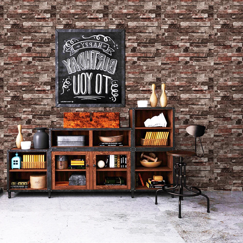 Ретро обои из искусственного кирпича самоклеящиеся виниловые