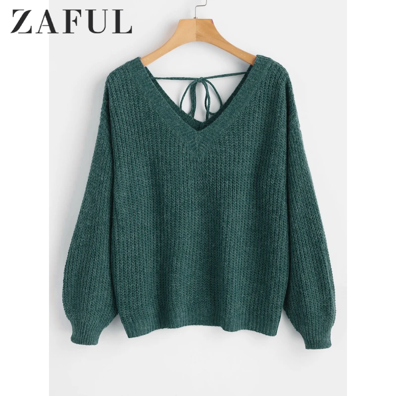 ZAFUL High Quality Thick Warm Winter Women Sweater Fashion Knitted Soft Pullover Jumper Autumn Female Top 2019 | Женская одежда
