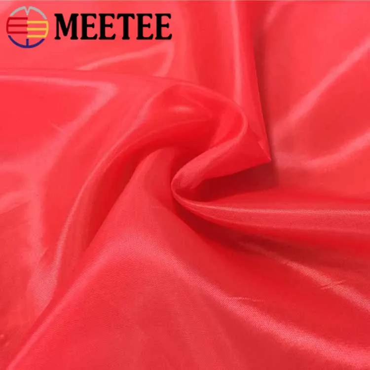 Meetee Ширина 10 м 47 см Красная тафта из полиэстера 190T ткань для шитья подкладки