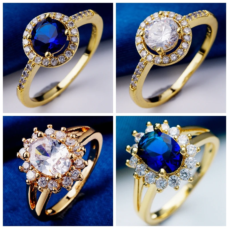 Пустотелое квадратное сердце AAA кубический цирконий кольца на палец для женщин и