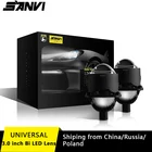 Sanvi Новинка 2,5 дюйма S8 Мини Автомобильный Bi Светодиодный прожектор линзы головной свет 35 Вт 6000k Автомобильный светодиодный налобный фонарь H4 H7 9005 9006 прожектор