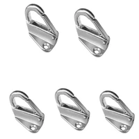 5pcs 43mm stainless steel fending hooks fender spring hook snap attach rope boat sail tug ship marine hardware boats accessories
