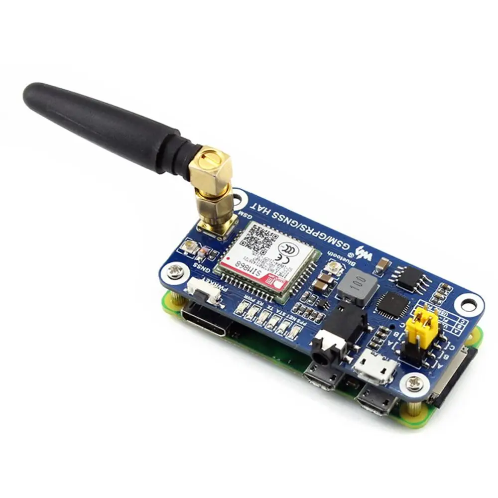 SIM868 GSM GPRS GNSS Bluetooth 3,0 шапка для Raspberry Pi 2B/3B/Zero W Поддержка SMS Телефонный звонок CP2102 UART WS0005