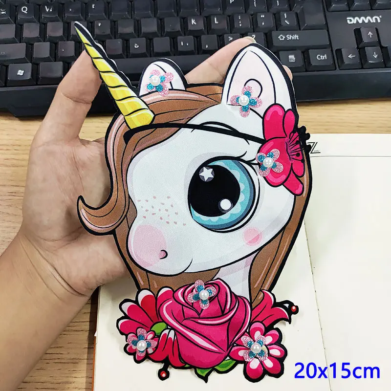 Симпатичные Блестящие нашивки для одежды наклейки сделай сам Мультяшные фото