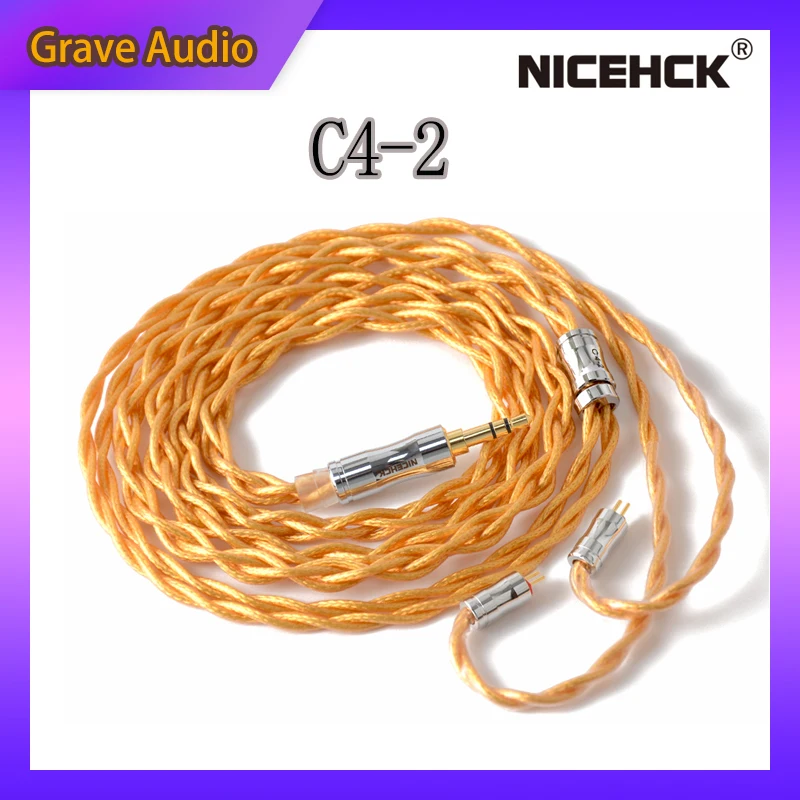 

NiceHCK C4-2 Cable 5N Silver Plated Copper and Copper-Silver Alloy Mixed 3.5/2.5/4.4mm MMCX/0.78mm/NX7 2Pin For LZ A7 MK3 ST-10s