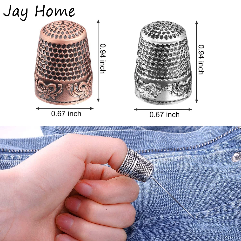 1PC Vintage Sewing Thimble Stainless Steel Tailor Finger Protector Quilting Shield Ring Craft | Дом и сад