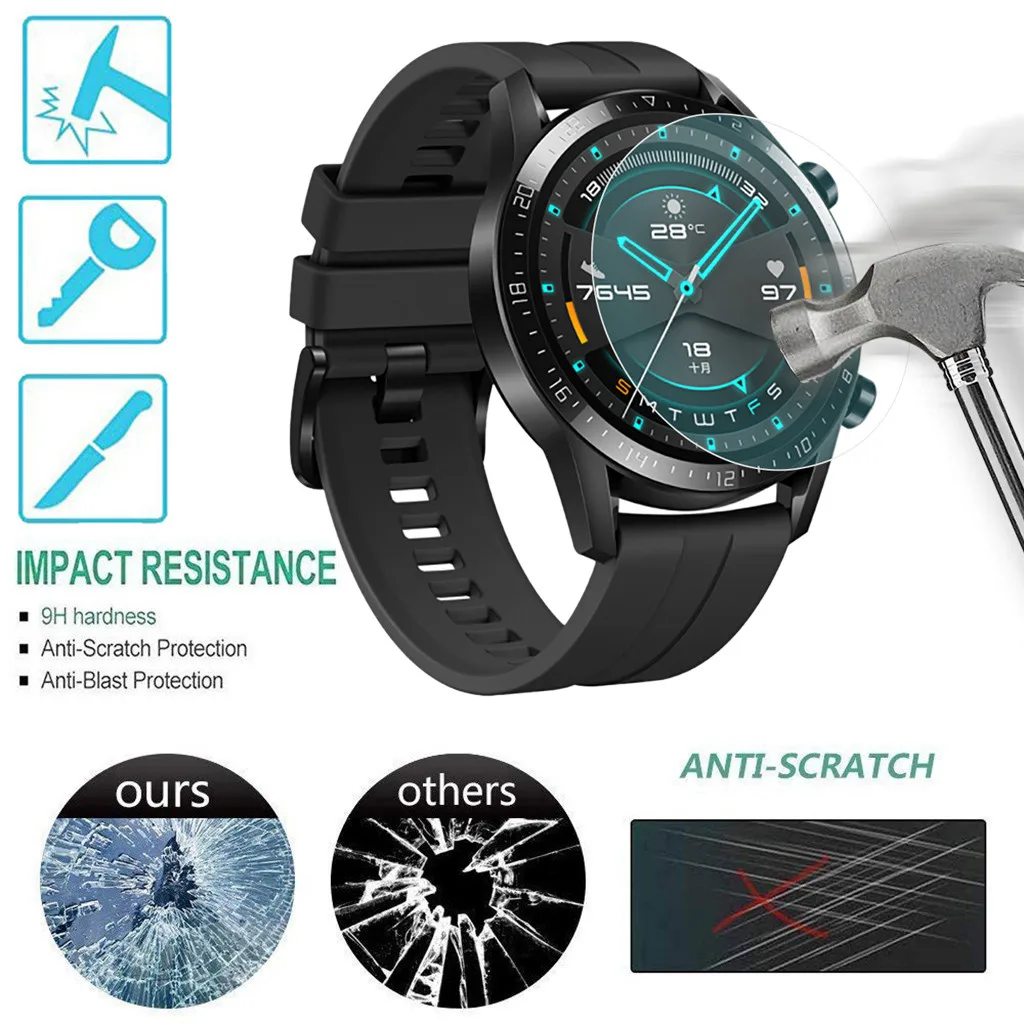 5 шт./3 шт. Взрывозащищенная защитная пленка из ТПУ для Huawei Watch GT2 46 мм 42