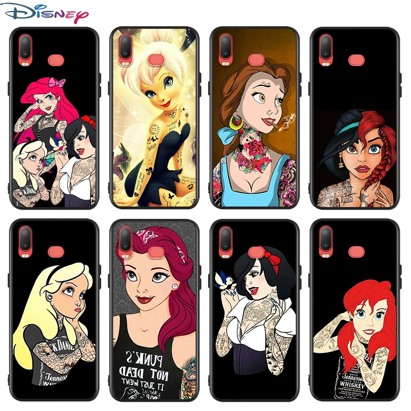 

Disney Princess Tattoo For Samsung Galaxy A9 A8 Star A8S A7 A6 A6S A5 A3 Plus 2018 2017 2016 A750 Black Soft Phone Case