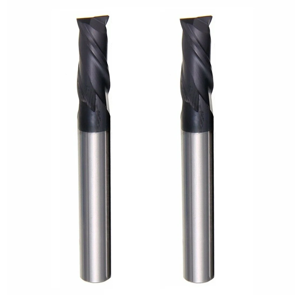 

2pcs Solid Carbide End Mill CNC 2 Flute Slot Drill Bit Cutter 6*6*50mm Air Tool Accessories 2*Solid Carbide End Mills