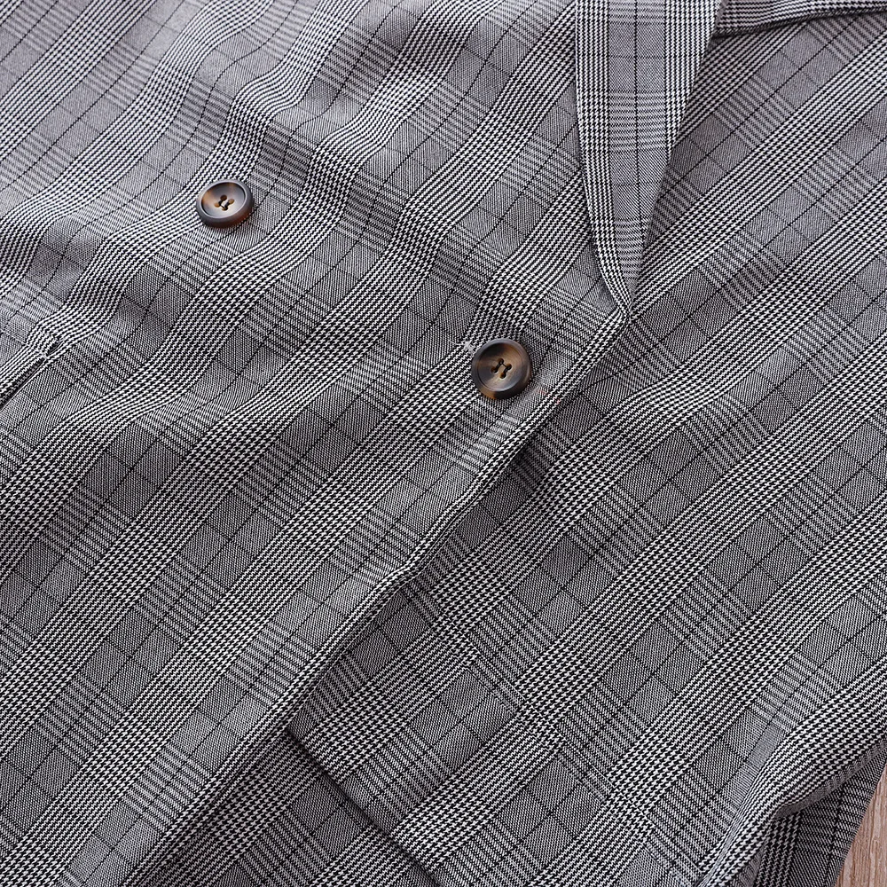 

Women Coat Women Streetwear Fashion Women Plaid Printed Slim Open Stitch Women Ladies Suits 2019 Thin Cardigans