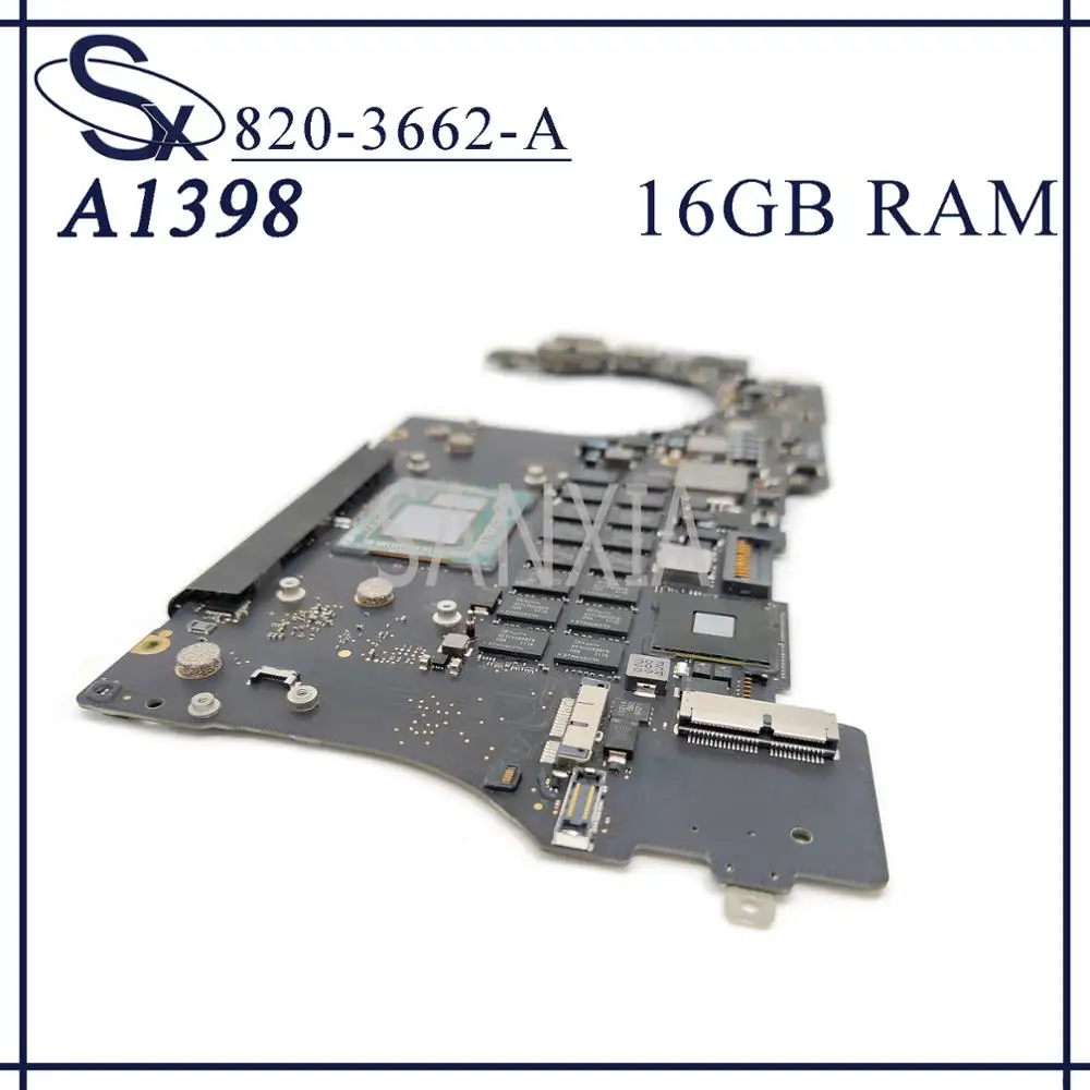 

KEFU 820-3662-A Laptop motherboard for Apple Macbook Retina A1398 original mainboard 16GB-RAM I7-4750HQ 2.0GHz CPU