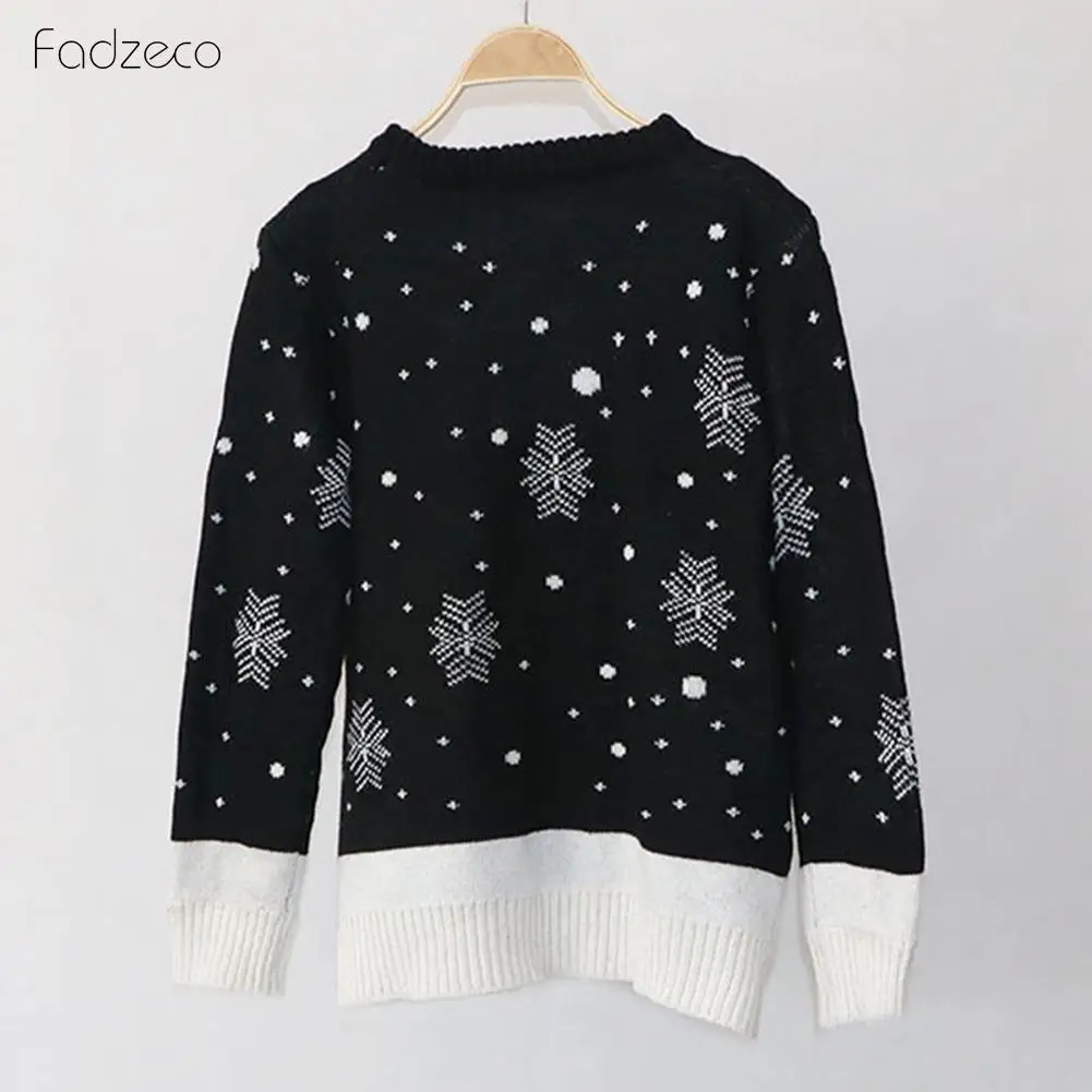 FADZECO джемпер размера плюс Снеговик свитера с оленем новый Санта Клаус