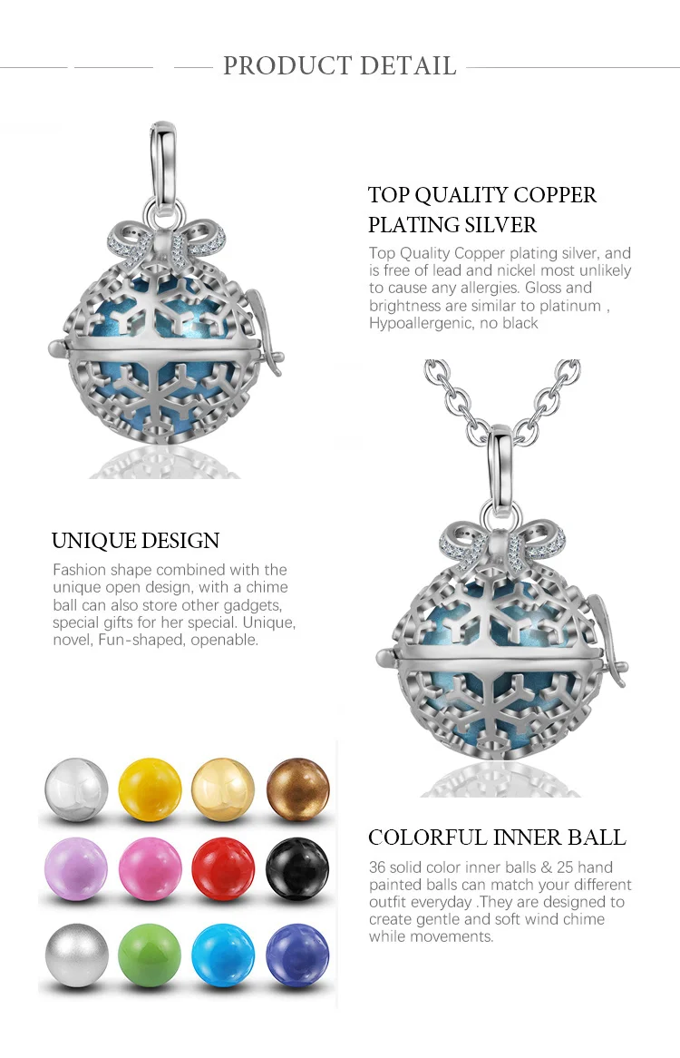 Подвеска в виде шара гармония Eudora парящий медальон Подвески с бантиком и ангелом