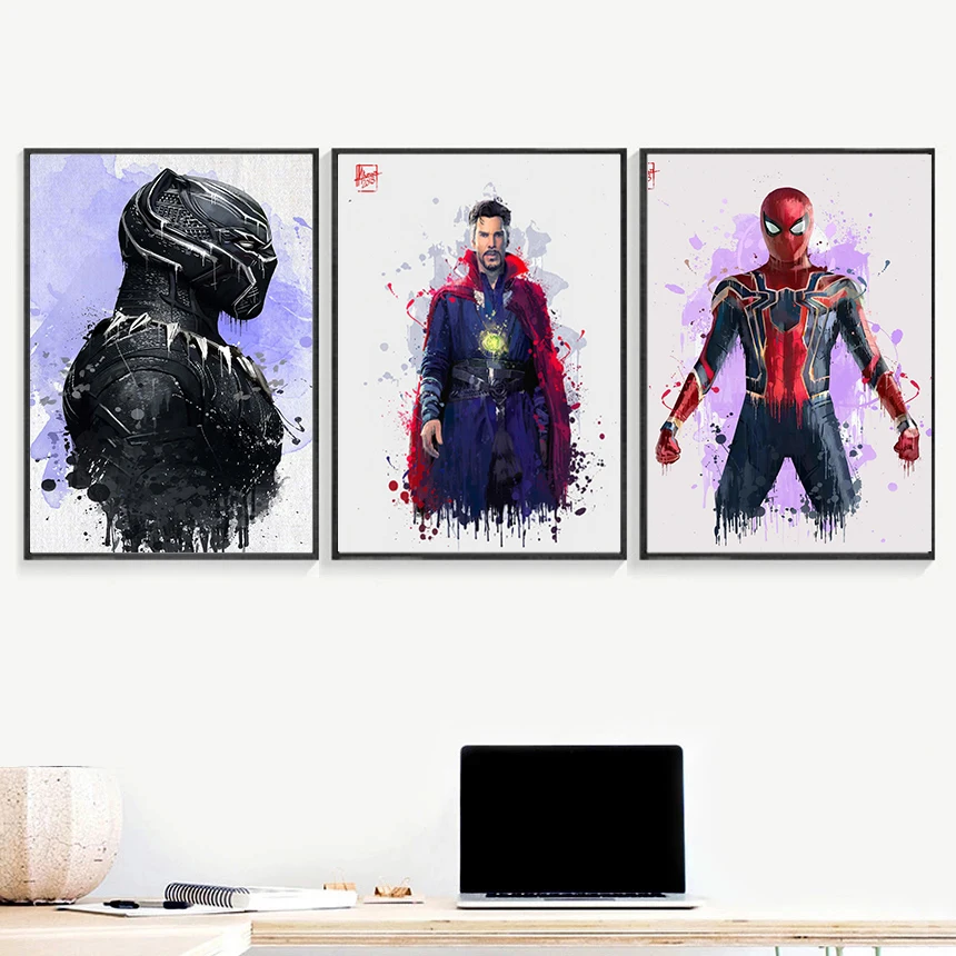 Картина на холсте Marvel Мстители настенный постер с изображением Супермена