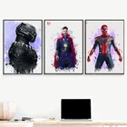 Картина на холсте Marvel Мстители, настенный постер с изображением Супермена, Железного Человека-паука, детской комнаты, домашний декор
