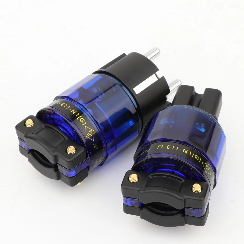 Hi-end Rhodium Plated Brass EU version Power Plug Hifi Schuko AC Connector 15A/125V 16A/ 250V | Электроника