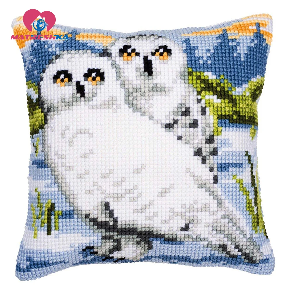 Подушка с защелкой сова крест Стич подушка крючок ковер вышивкой для рукоделия
