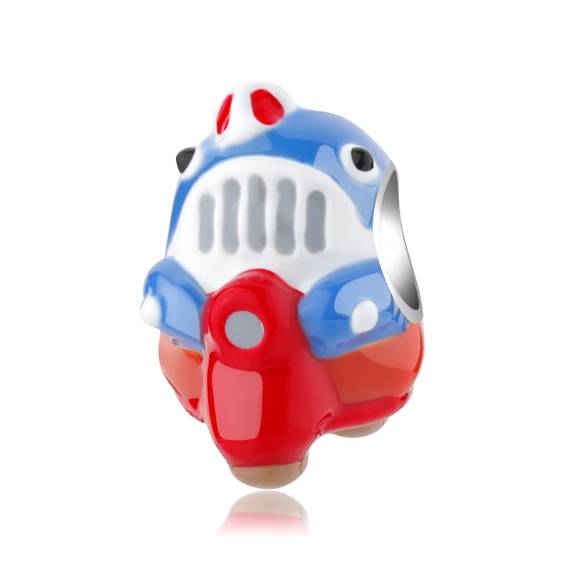 

Женский шарм-браслет из серебра 925 пробы, с эмалью