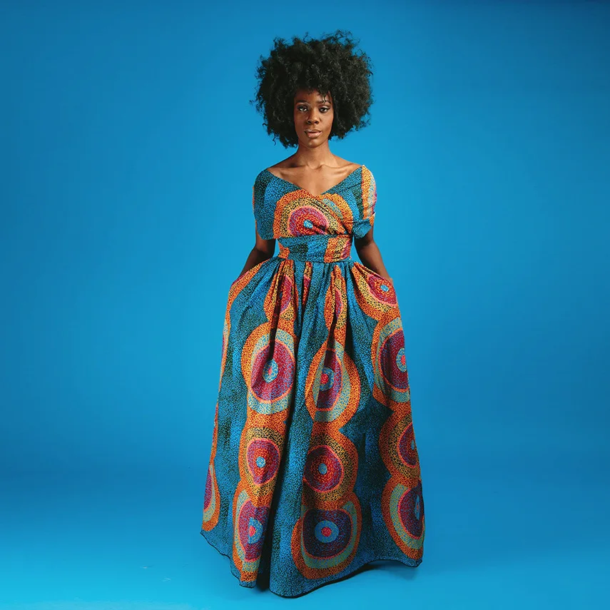 Длинные африканские платья Женская традиционная африканская одежда Дашики