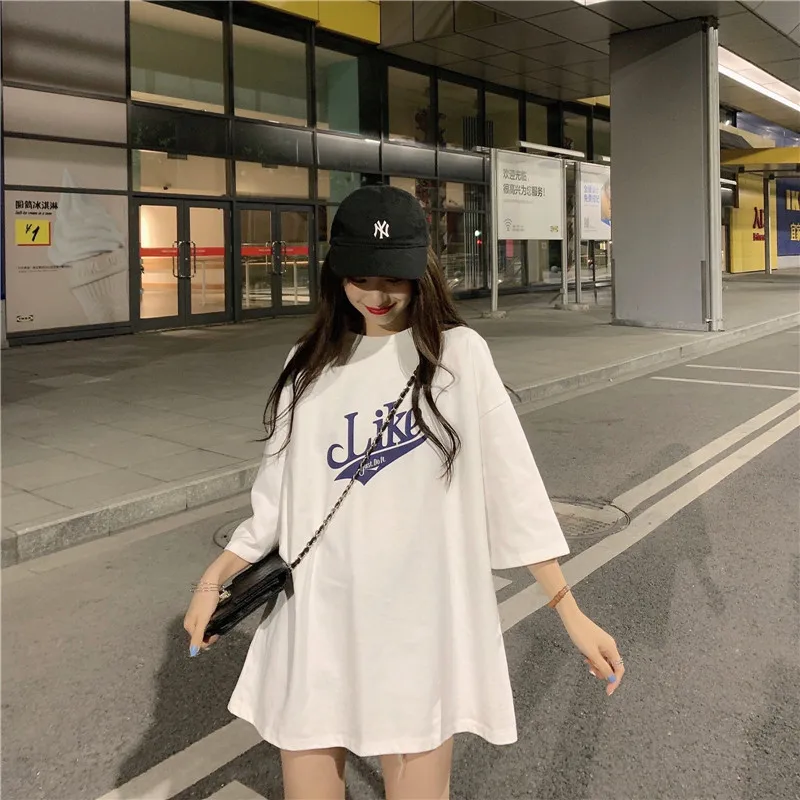 Новая Весенняя и летняя футболка с короткими рукавами Женская длинная куртка в