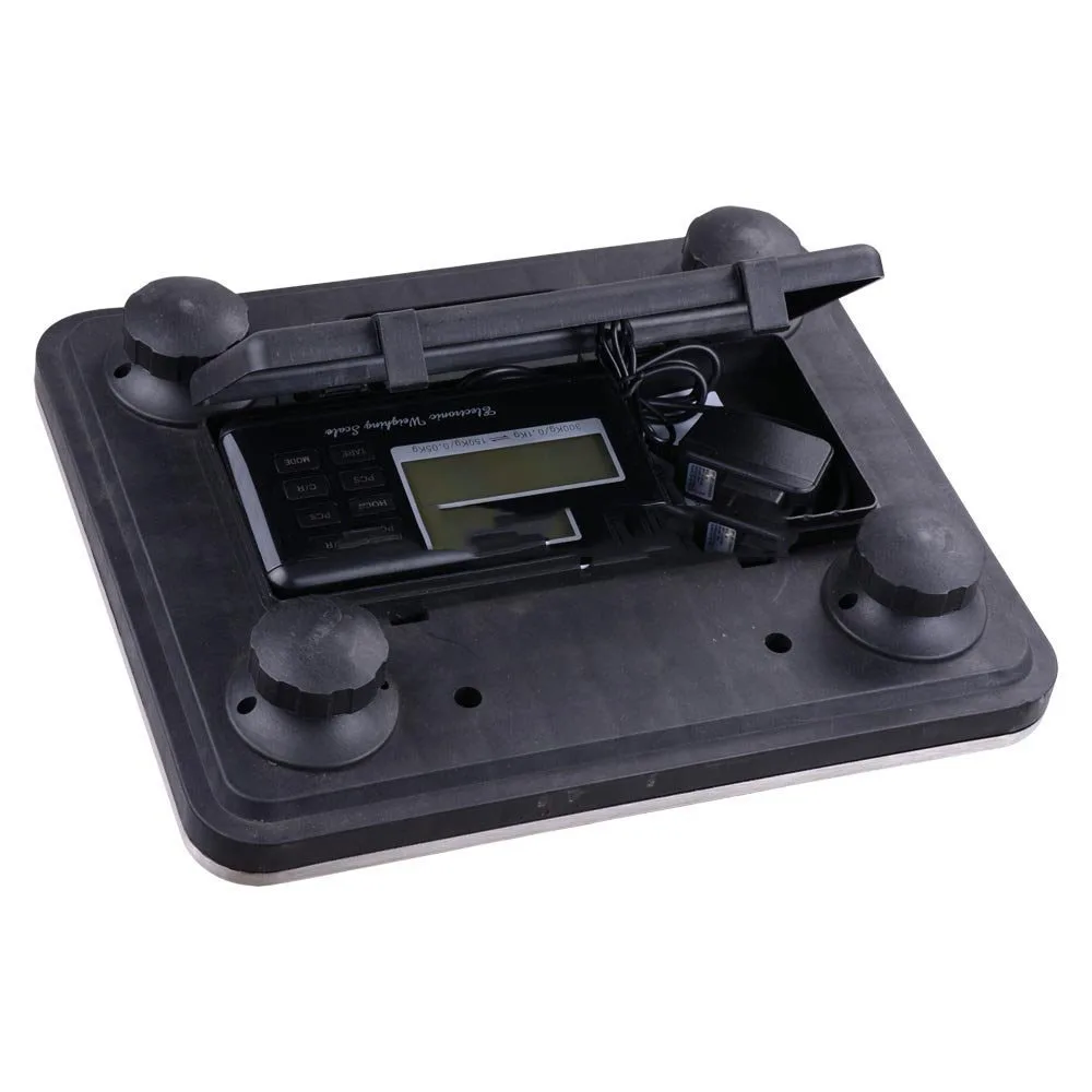 B&aacute;scula electr&oacute;nica port&aacute;til de 300kg, balanza Postal Digital, LCD, plataforma de acero inoxidable-2