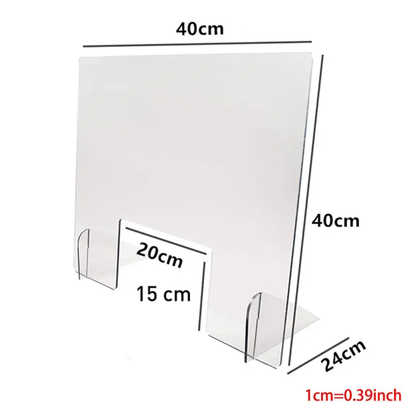

Sneeze Guard - 16" W x 16" T Acrylic Divider Protection Barrier Shield CheckoutBarrier Protects Employees Against Coughing and
