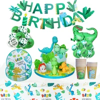 dinosaur party supplies disposable tableware balloon dino jungle party decoration 1st birthday party decor kids baby shower boy