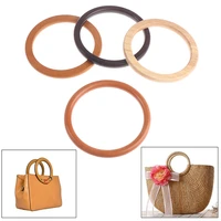 wooden rattan bag handle replacement for diy making purse handbag tote round shaped handbag replacement diy accessories