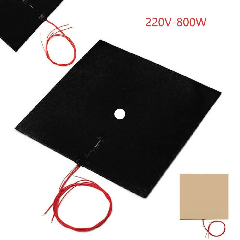 

330x330mm 220V 800W Silicone Heater Mat Pad For Printer Heated Bed Heating Keeping Equipment Rubber Heating Mat Warming Tool