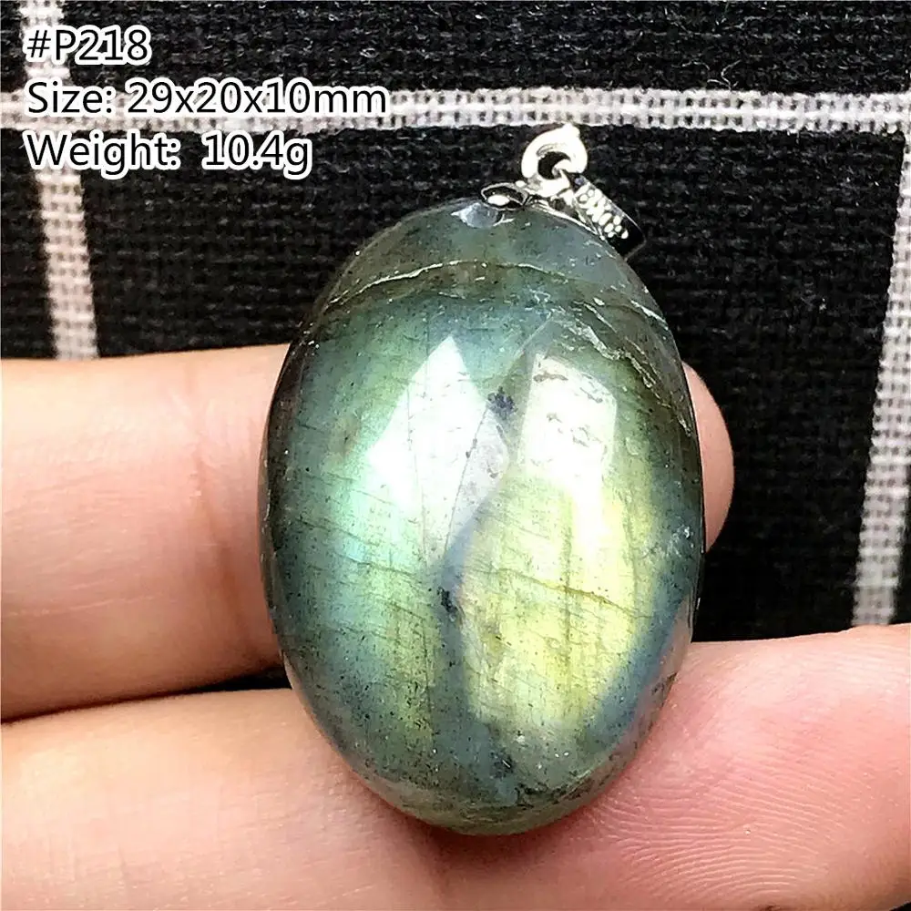 Натуральный Синий желтоватый светильник лабрадорит кулон для женщин и мужчин