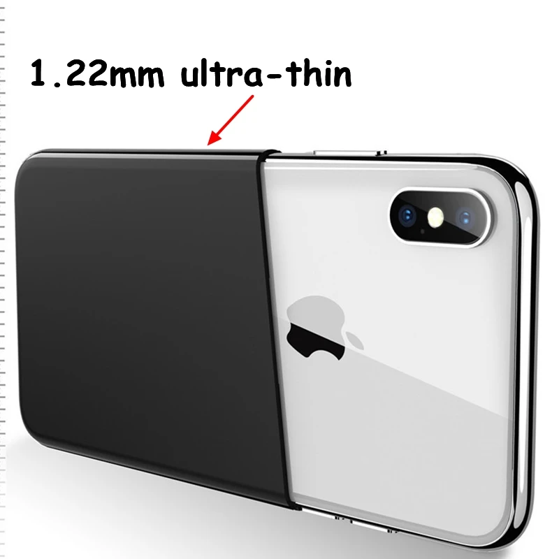 Матовый простой ультра-тонкий мягкий силиконовый чехол для iphone 7 8 скрытый