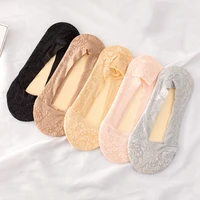 12 pairs fashion women girls summer socks style lace flower short sock antiskid invisible ankle 2022 sox sock slippers